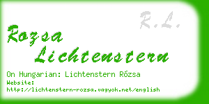 rozsa lichtenstern business card