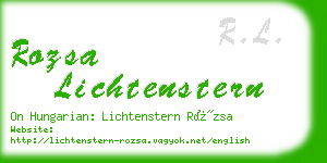 rozsa lichtenstern business card